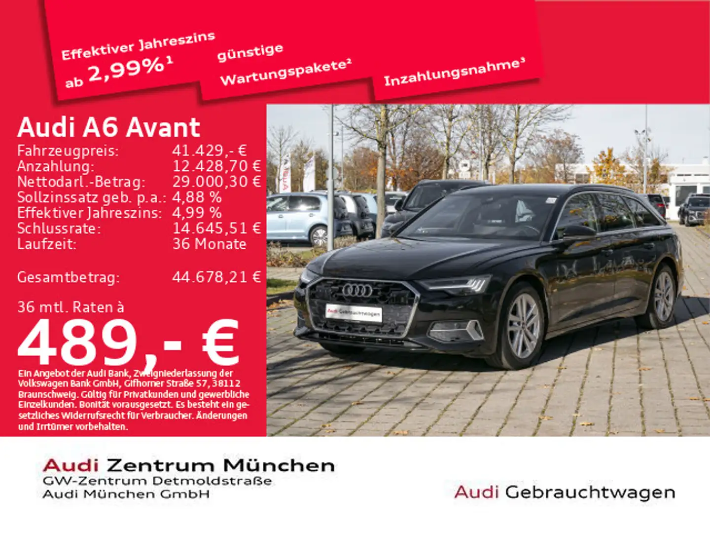 Audi A6 50 TFSI e qu. S tronic advanced HuD/ACC Schwarz - 1