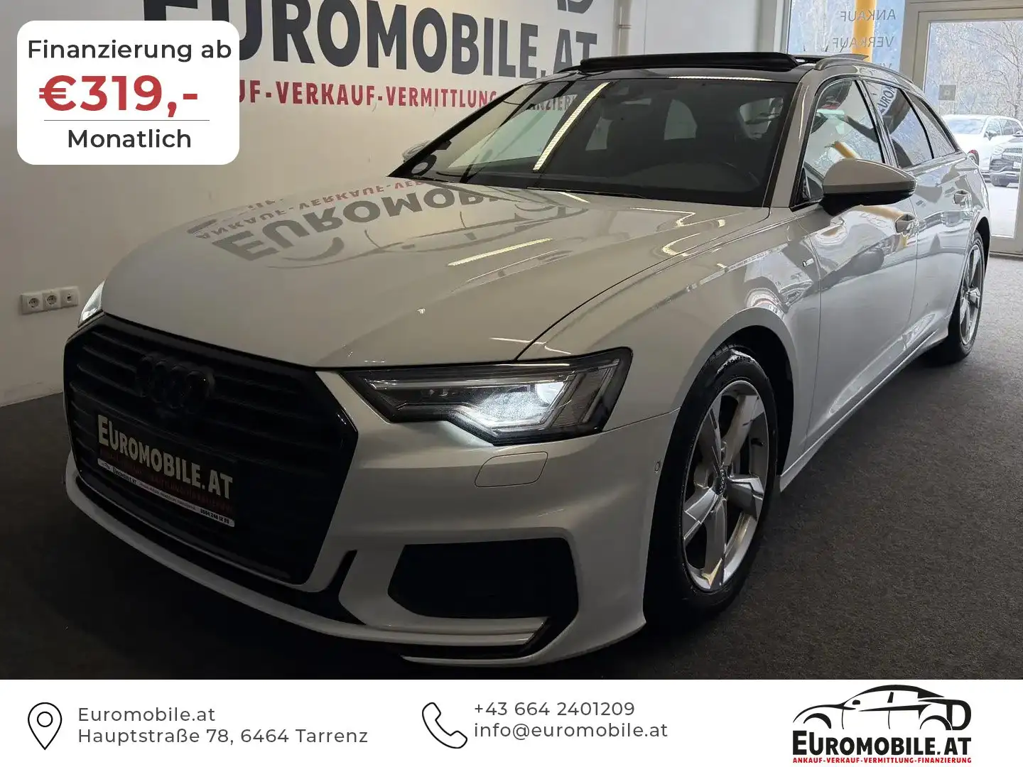 Audi A6 40 TDI Sport S-LINE PANO*360*AHK*MATRIX*B&O*AMBIE* Weiß - 1