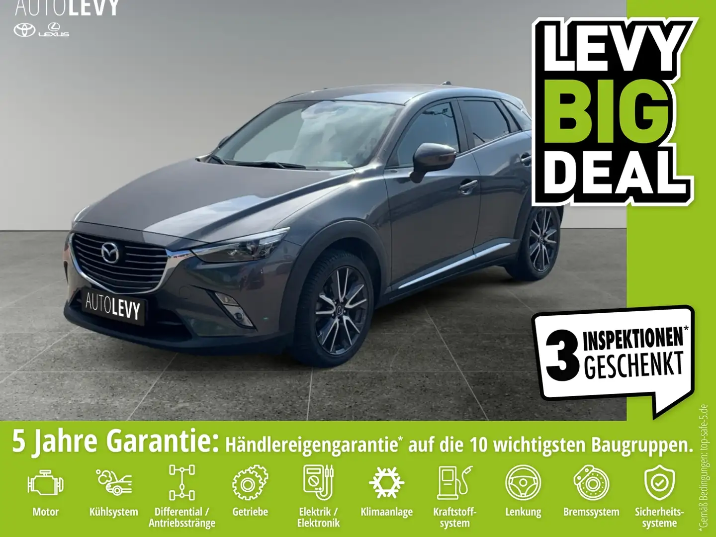 Mazda CX-3 2.0 SKYACTIV 150 Sports-Line AWD*HeadUp+SHZ Grigio - 1