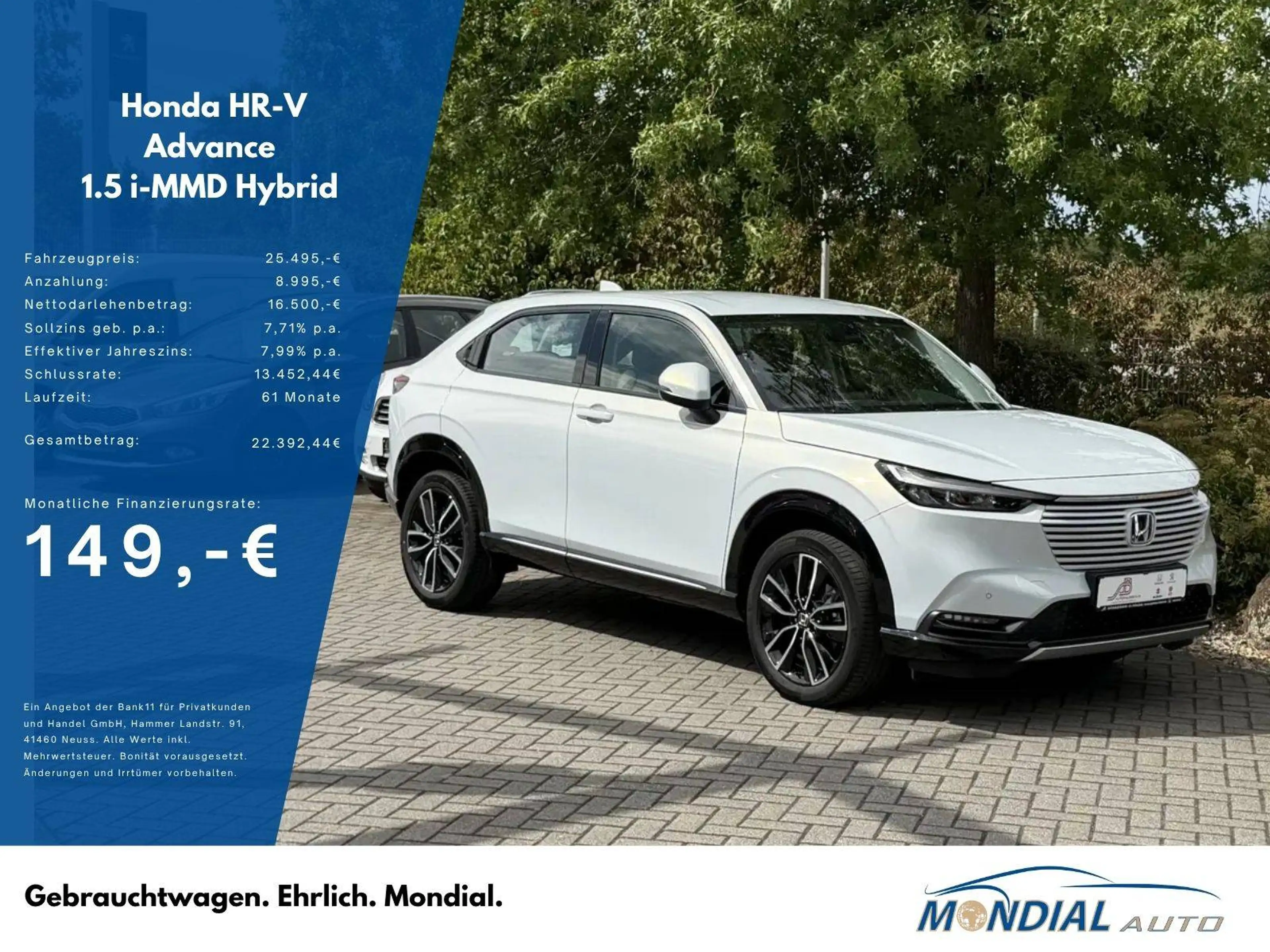 Honda HR-V 1.5 i-MMD Hybrid Advance*1-Hand*LED*Kamera*Navi
