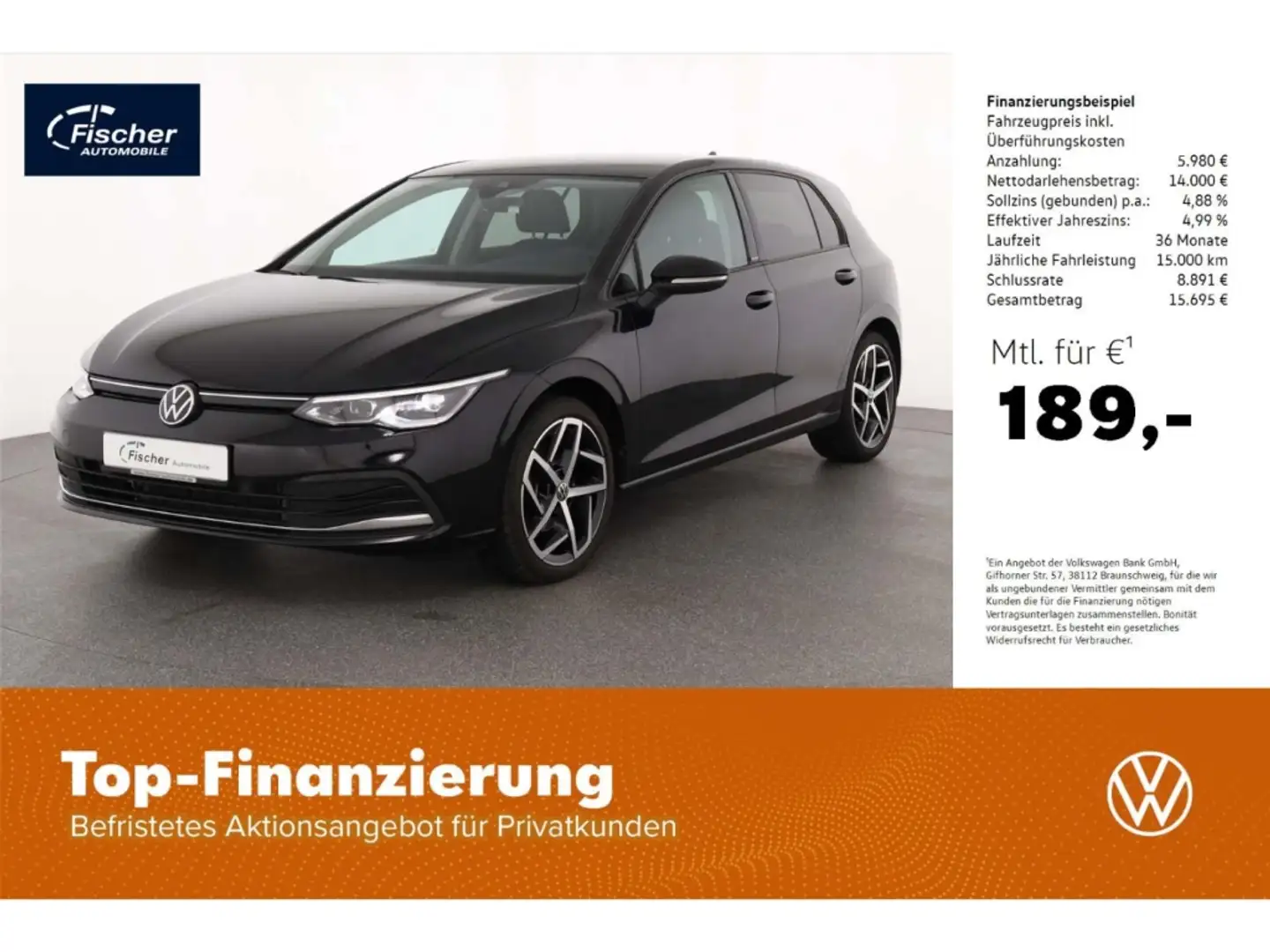 Volkswagen Golf 2.0 TDI Active Black - 1