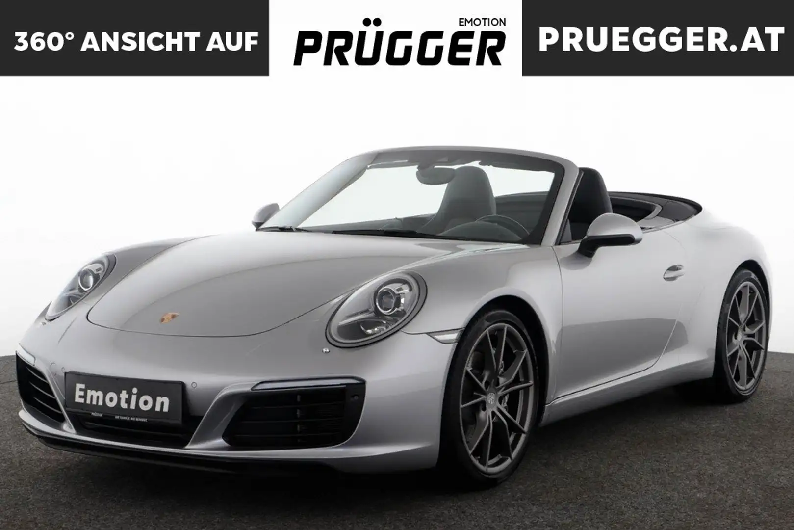 Porsche 911 991.2 Carrera Cabrio PDK CHRONO ABGAS SERVICE NEU Silber - 1
