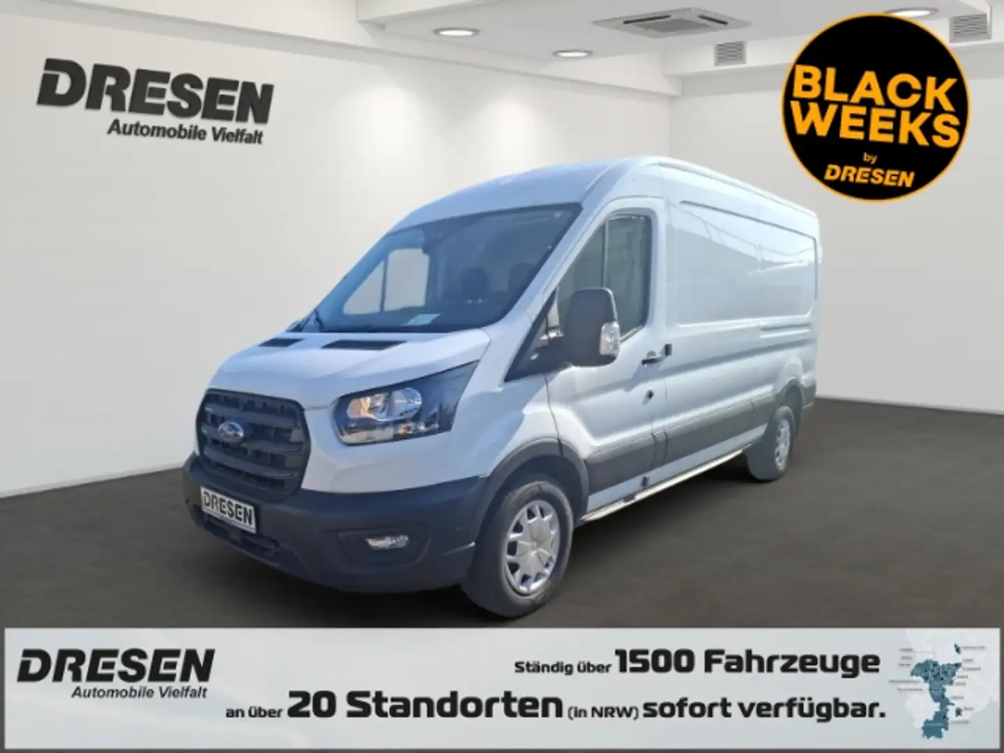 Ford Transit Kasten 350 L3 H2+Klima+Totwinkelassistent+Sitzheiz Weiß - 1