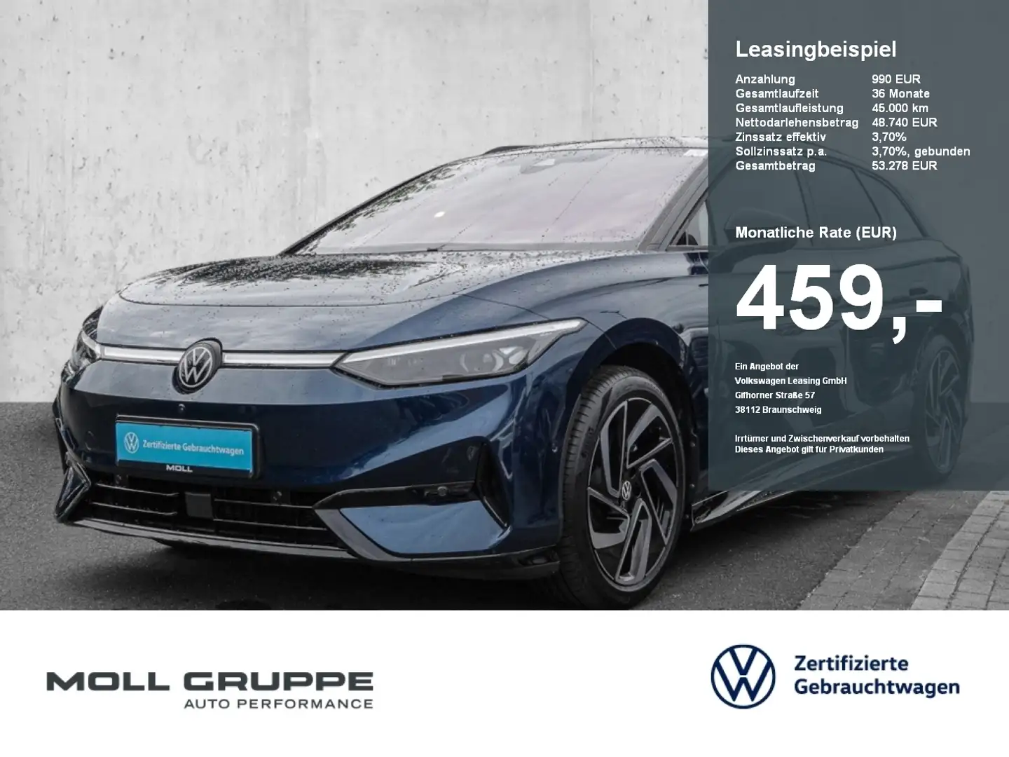 Volkswagen ID.7 Tourer Pro ACC EL.HECK PARKASS 360 HUD AHK Zwart - 1