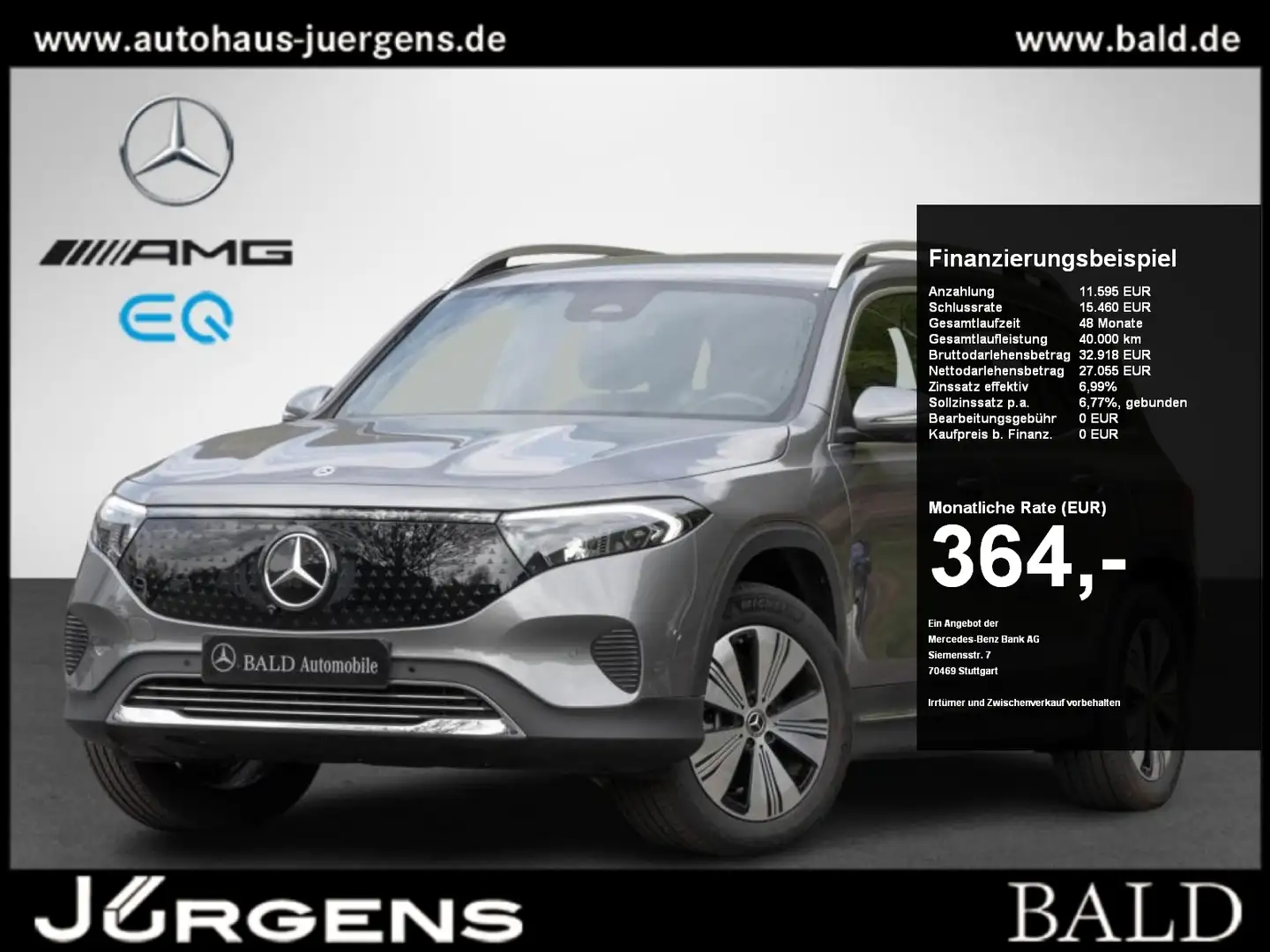 Mercedes-Benz EQB 300 4M Progressive-Advanced/LED/360/DAB/Easy Gris - 1