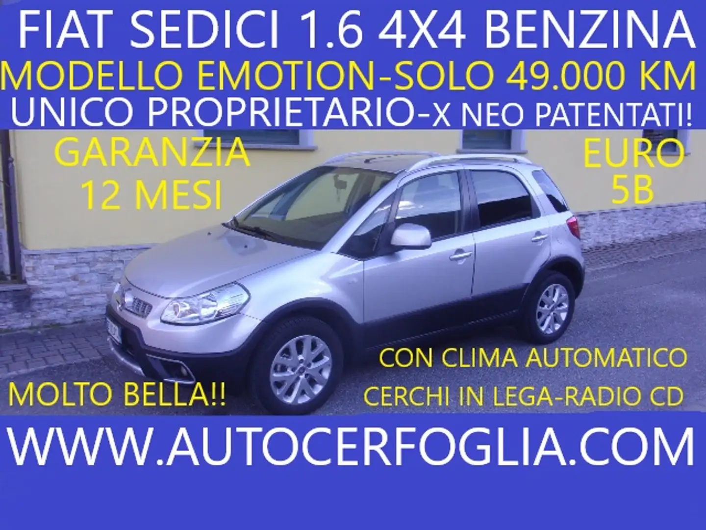 Fiat Sedici 1.6 16v Emotion 4x4 120cv-SOLO 49.000 KM!!! Plateado - 1