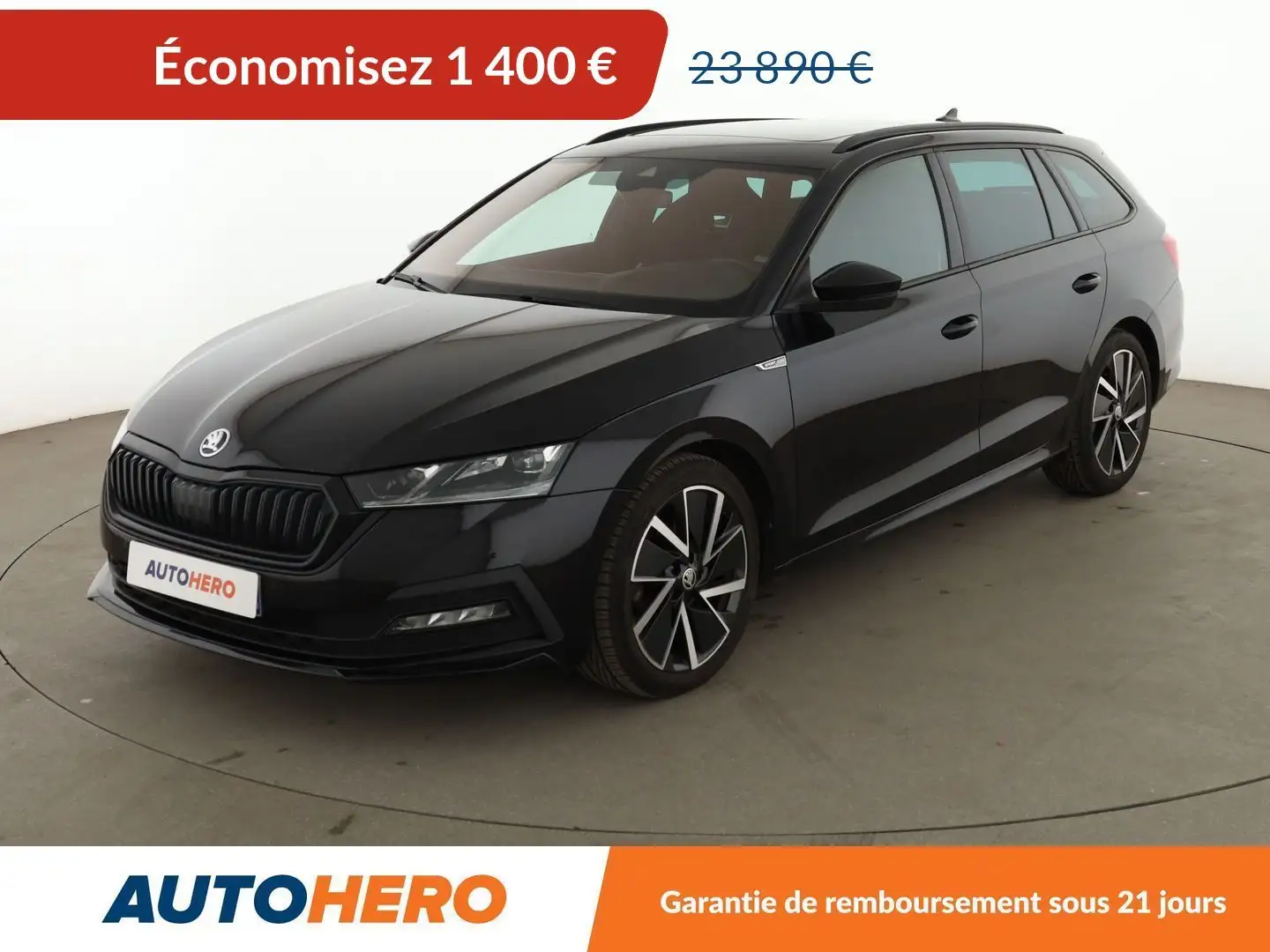 Skoda Octavia Combi 2.0 TDI Sportline DSG7 Noir - 1
