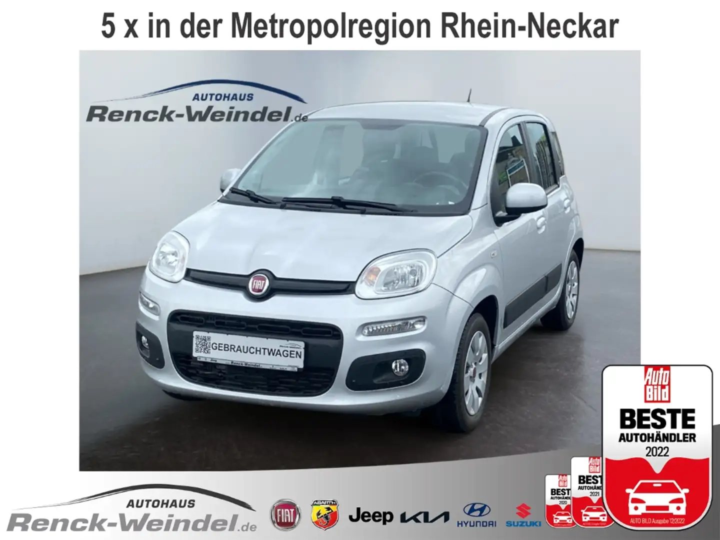 Fiat Panda TwinAir 0.9 Lounge Automatik AHK Klima PDC Start-S Grau - 1