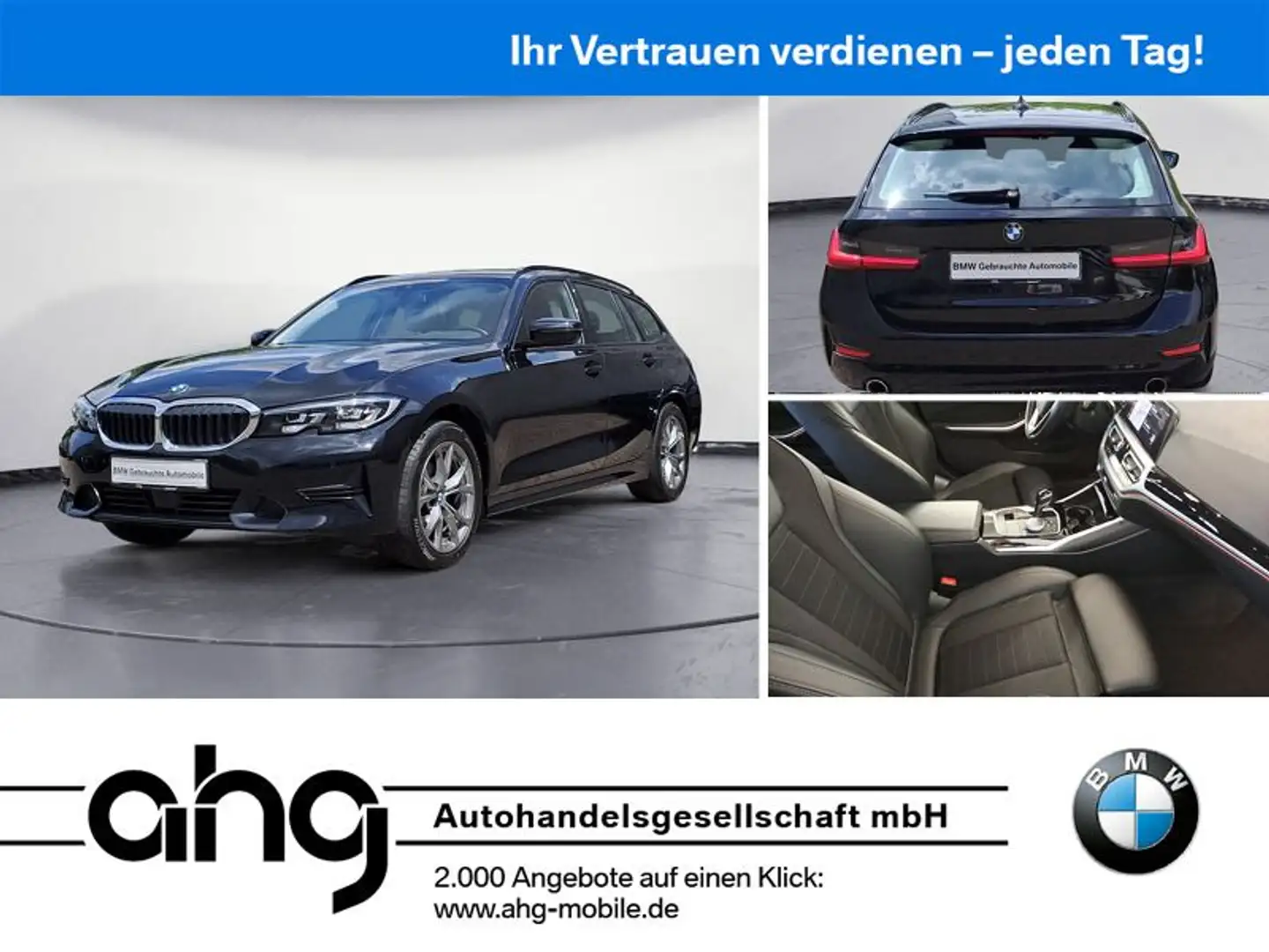 BMW 320 d xDrive Touring Sport Line Automatic Aut. Zwart - 1