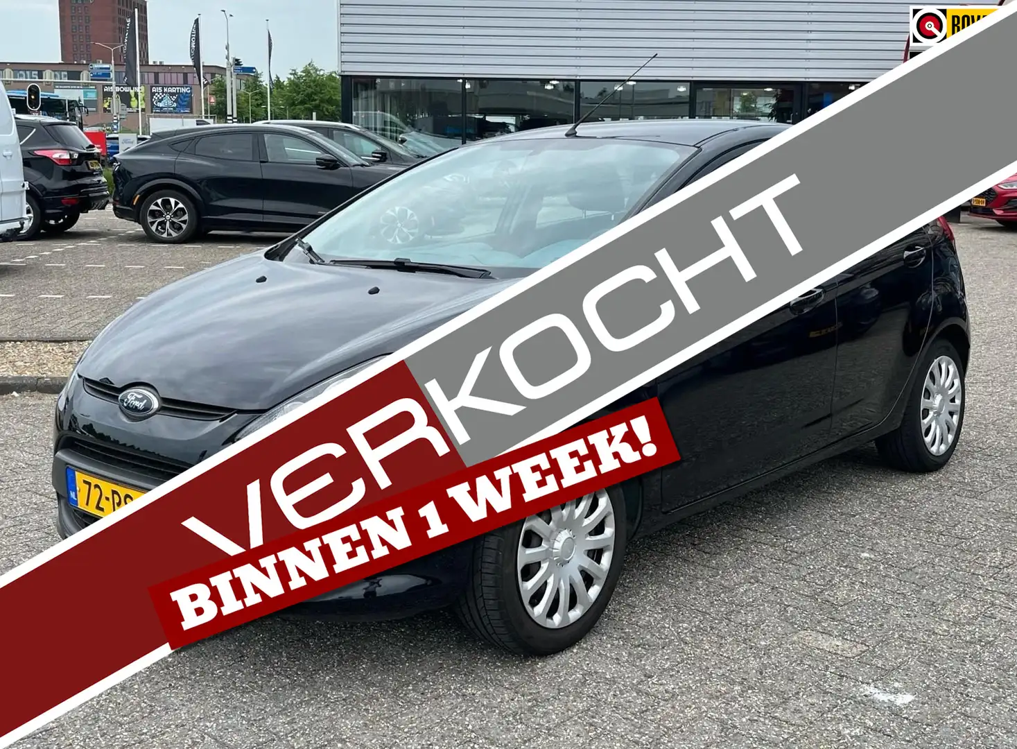 Ford Fiesta 1.25 5 deurs Limited | VAN 1e EIGENAAR | AIRCO | Zwart - 1