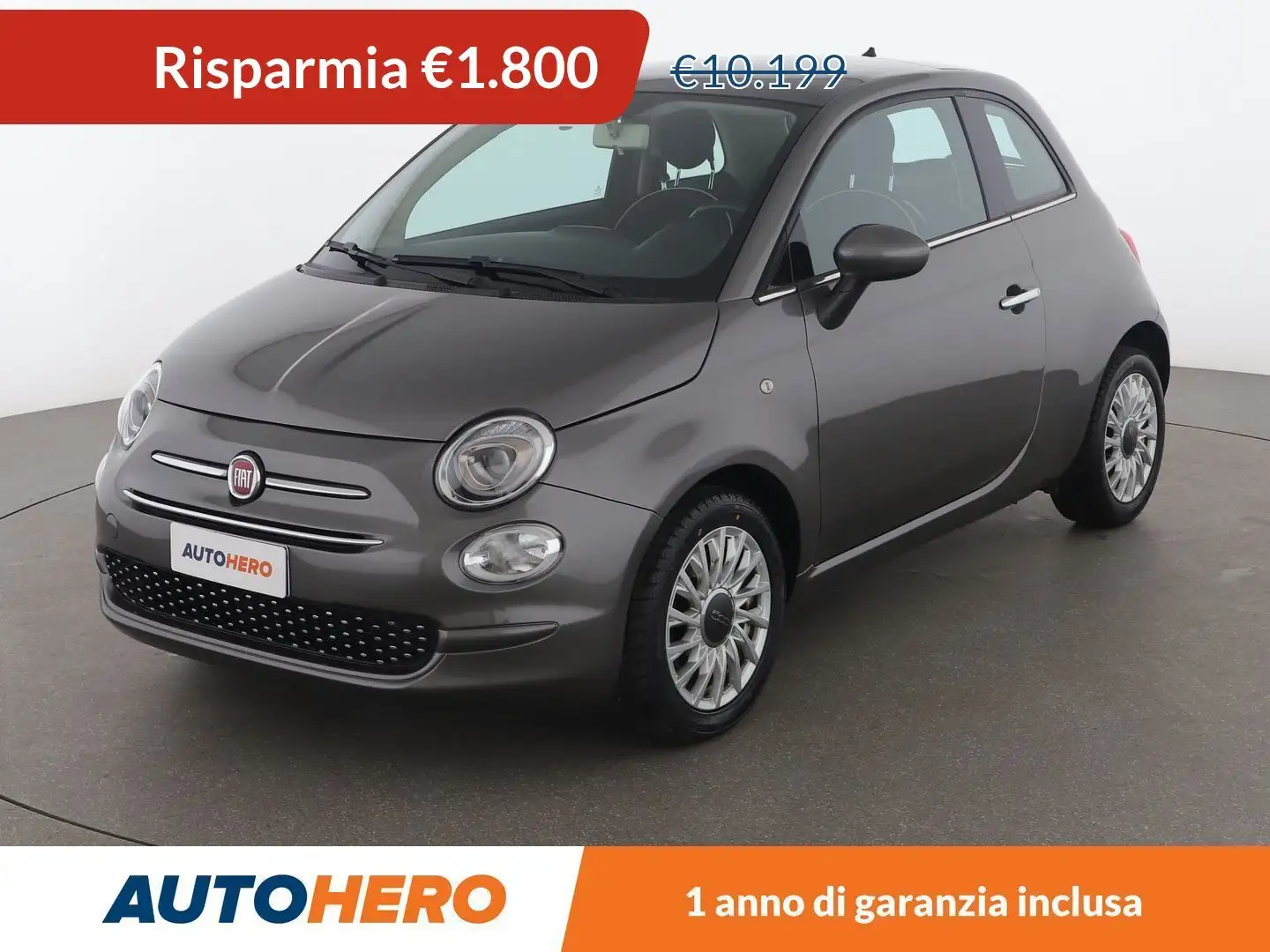 Fiat 500 1.2 Lounge Grijs - 1