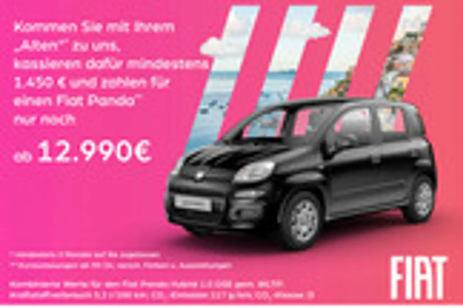 Fiat Panda 1,0 GSE Hybrid Zwart - 1