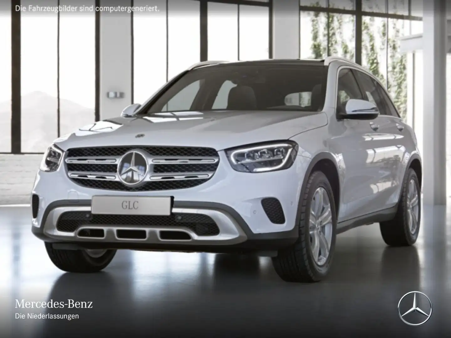 Mercedes-Benz GLC 200 d 4M PANO+AHK+LED+STHZG+KAMERA+KEYLESS+9G Weiß - 2