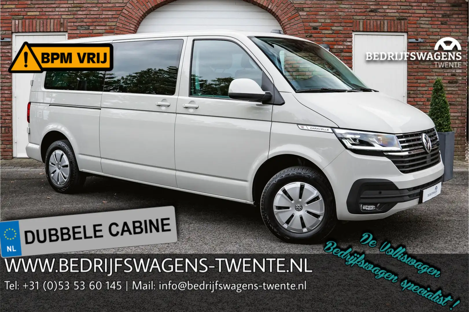 Volkswagen T6.1 Transporter 150 PK DSG 6-PERSOONS DC L2H1 Caravelle ACC| LED | Gris - 1