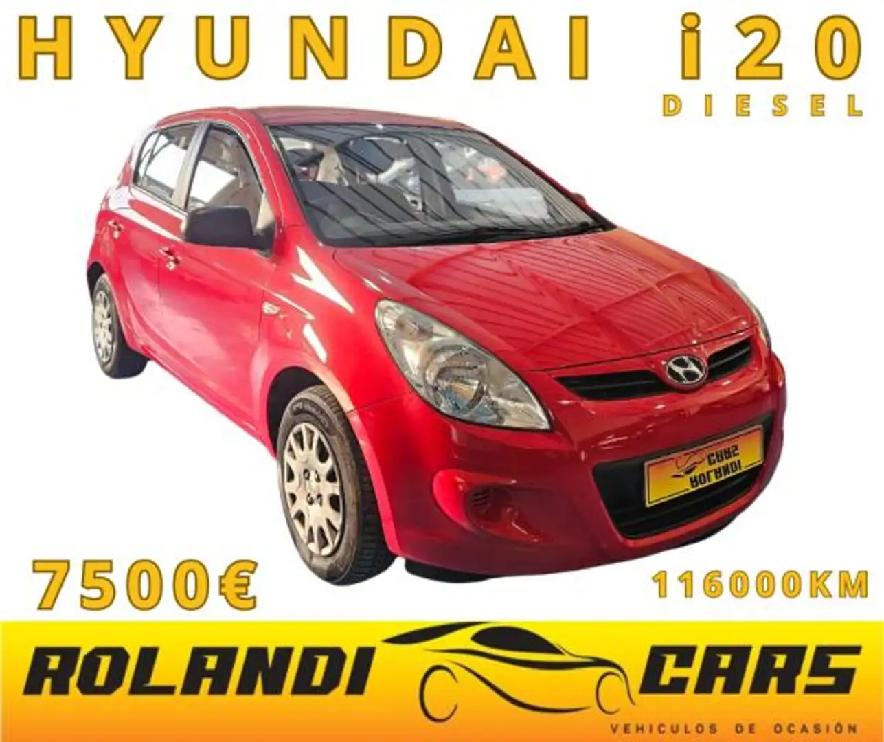 Hyundai i20 1.4CRDI Comfort Rojo - 1