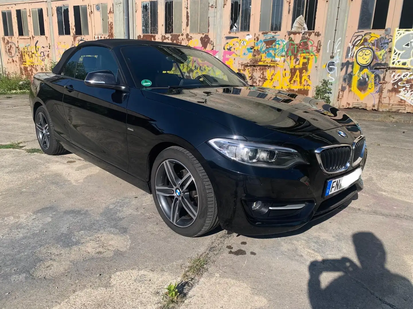 BMW 218 218d Cabrio Aut. Schwarz - 2