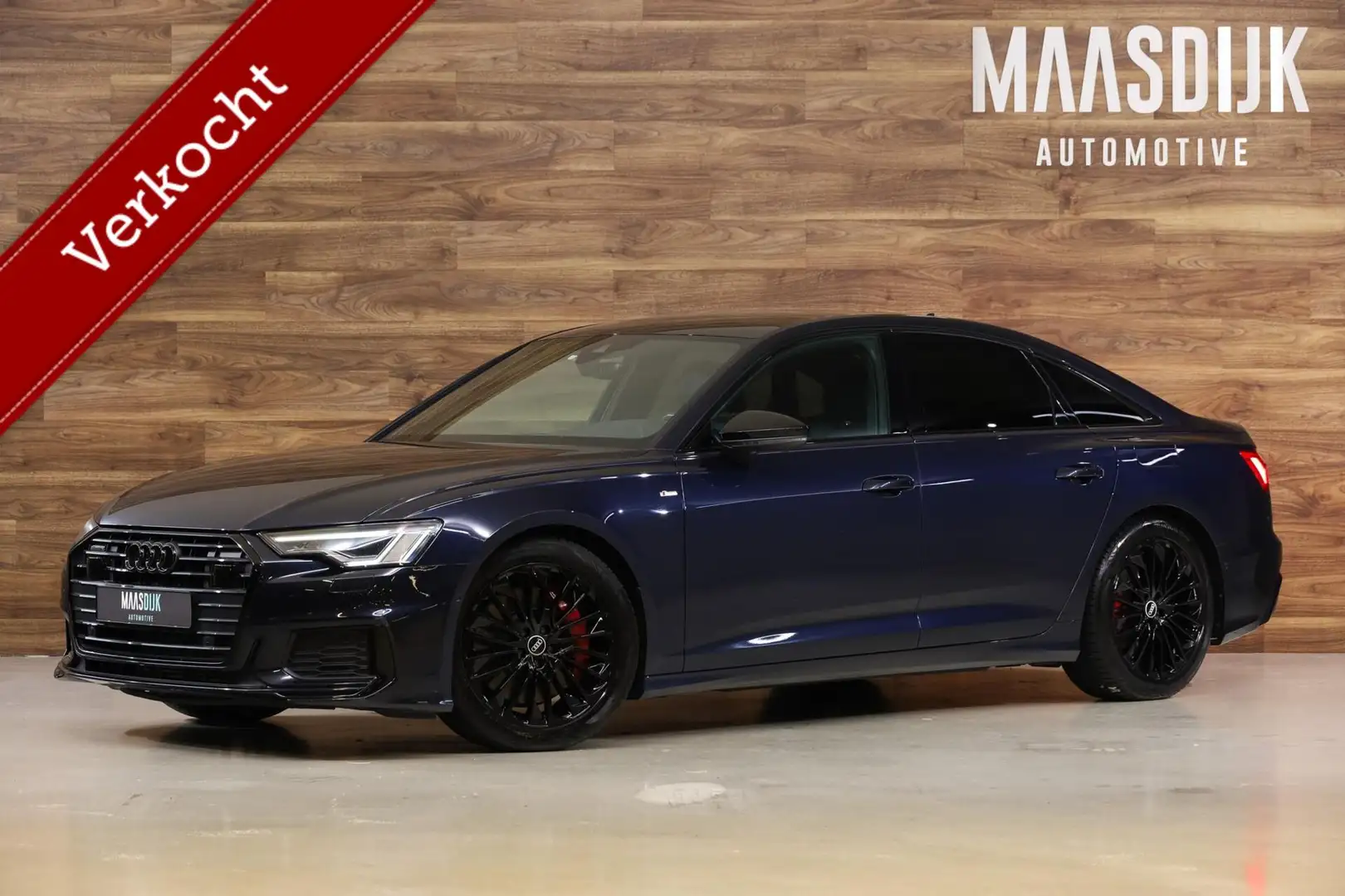 Audi A6 Limousine 55 TFSI e Quattro|3x S-Line|ACC|Trekhaak Blauw - 1