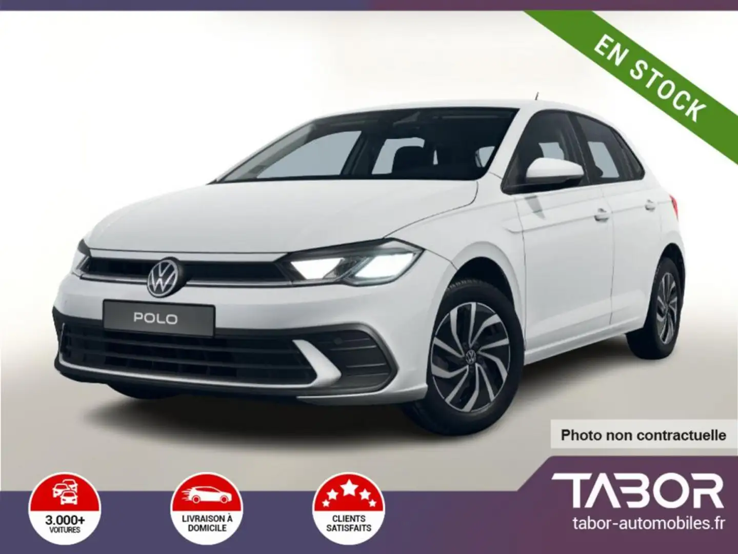 Volkswagen Polo 1.0 TSI 80 LED 15p Reg AppCo Blanc - 1