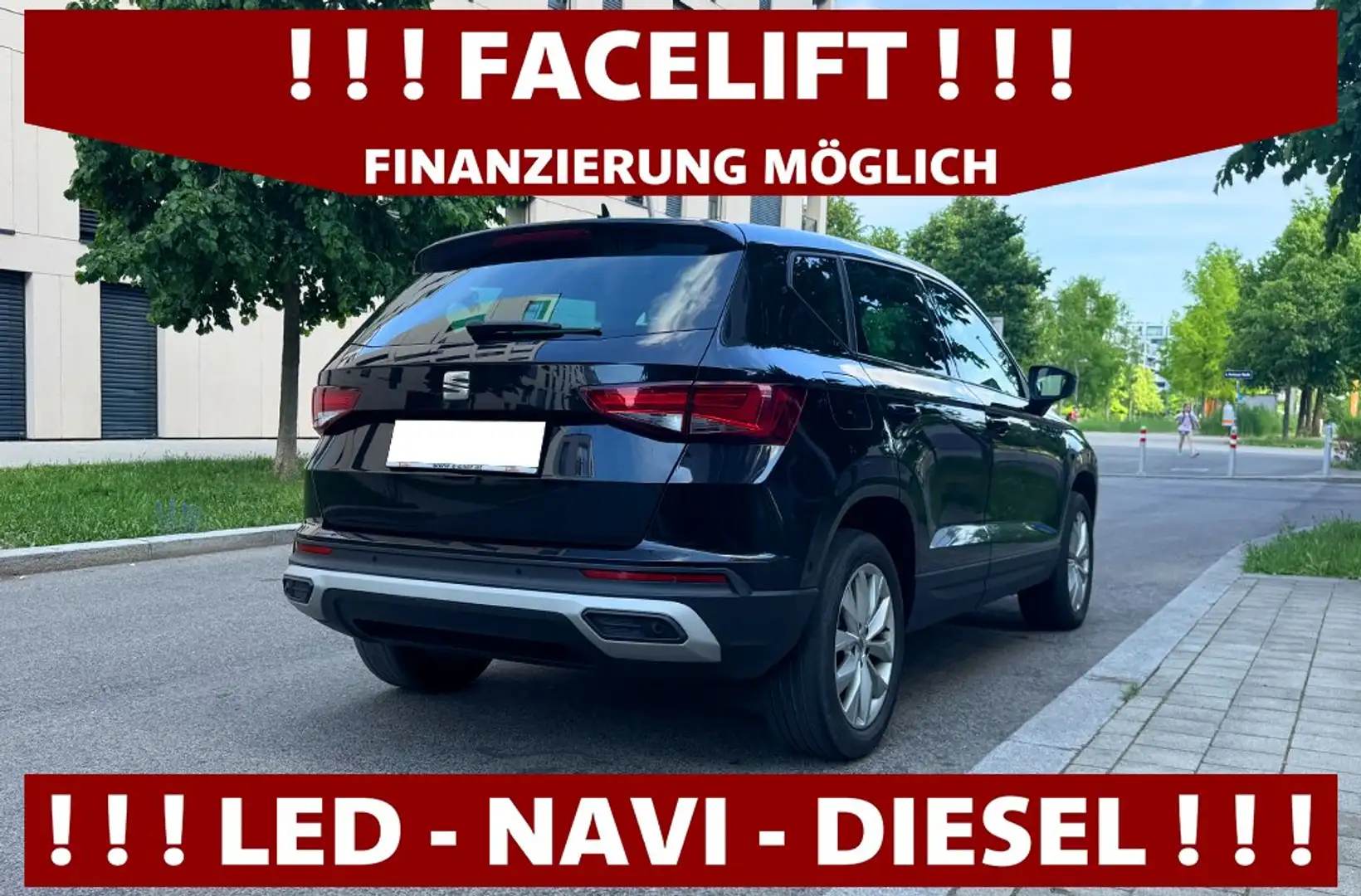 SEAT Ateca 2,0 TDI STYLE | FACELIFT | MATRIX LED | NAVI | PDC Schwarz - 2