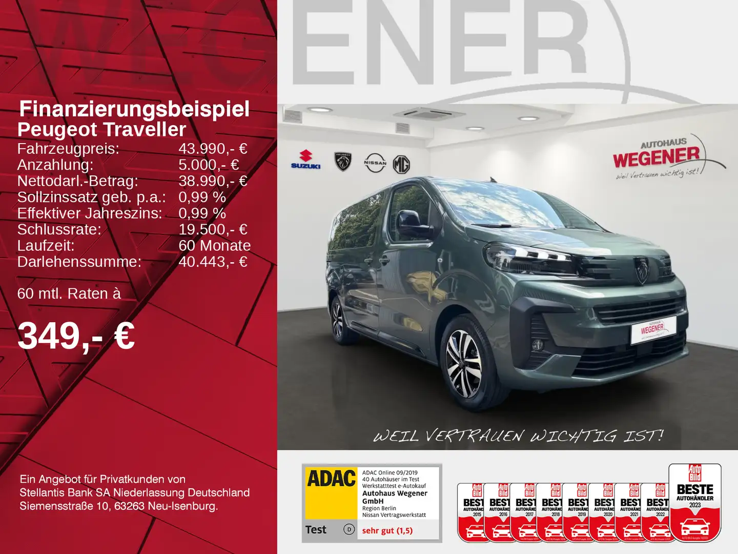 Peugeot Traveller Active L2 BlueHDi 180 EAT8 *AHZV* Verde - 2