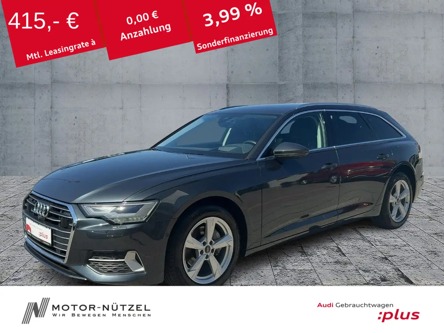 Audi A6 40 TDI QU SPORT LED+NAV+HuD+TV+ACC+360° Grau - 1