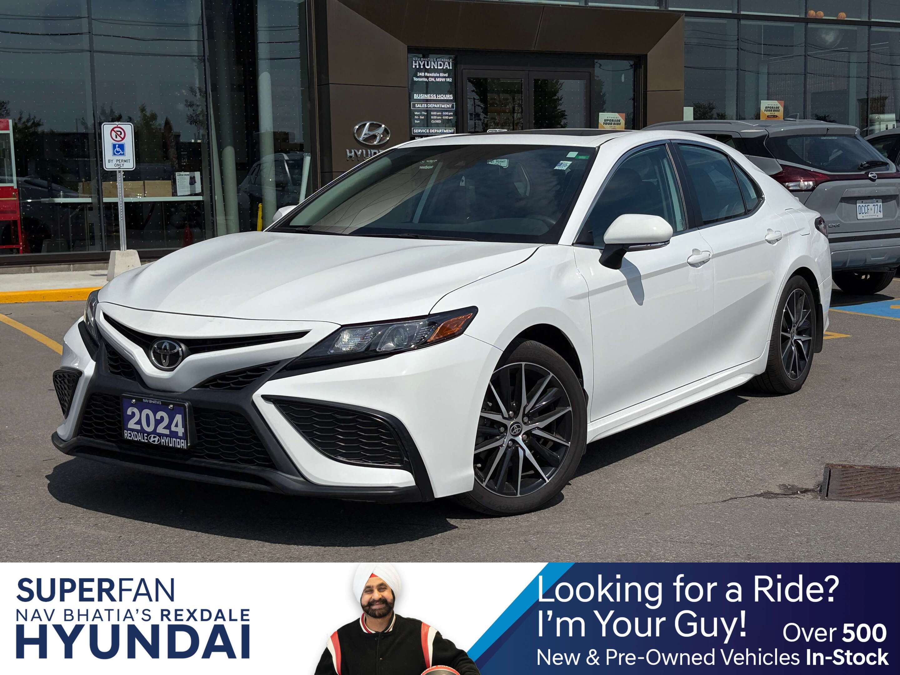 White 2024 Toyota Camry Sedan Front-Wheel Drive 8-Speed Automatic