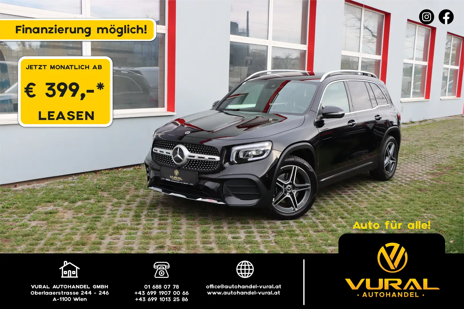 Mercedes-Benz GLB 200 d DCT | AMG-LINE | NAVI | Digitales Instrumenten | Schwarz - 1