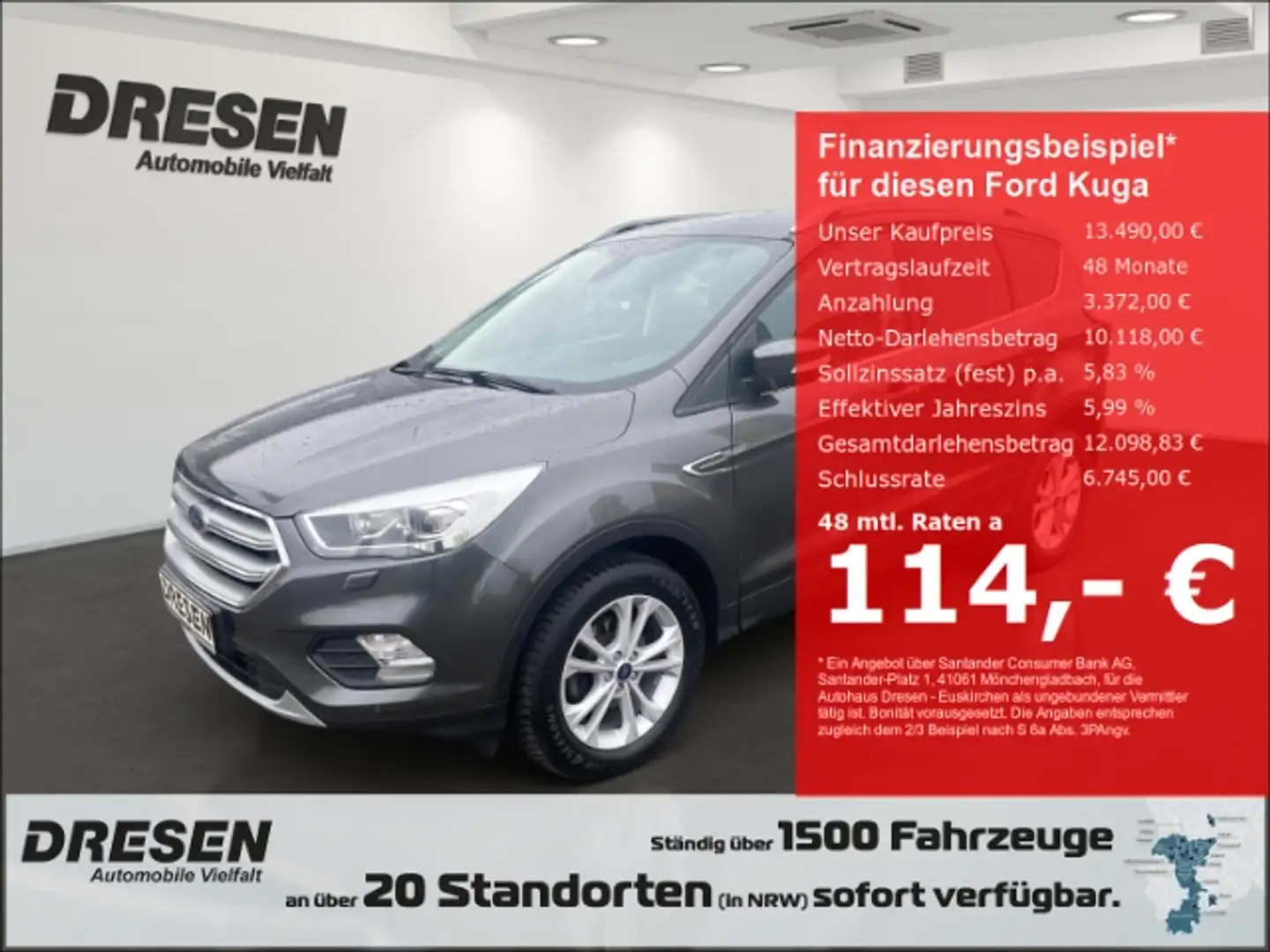 Ford Kuga 1.5 Titanium Klimaauto./ BiXenon/ Winter-Paket/ Na Grijs - 1