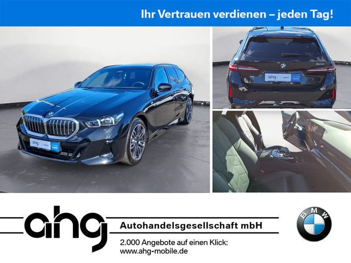 BMW 520 i Touring M SPORT Standhzg. AHK Parking Assis Schwarz - 1