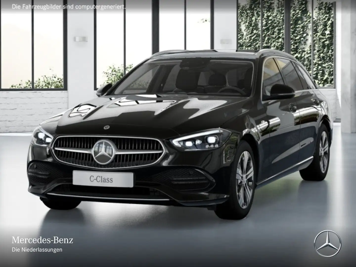 Mercedes-Benz C 300 de T 4M AVANTG+PANO+AHK+KAMERA+KEYLESS+9G Schwarz - 2