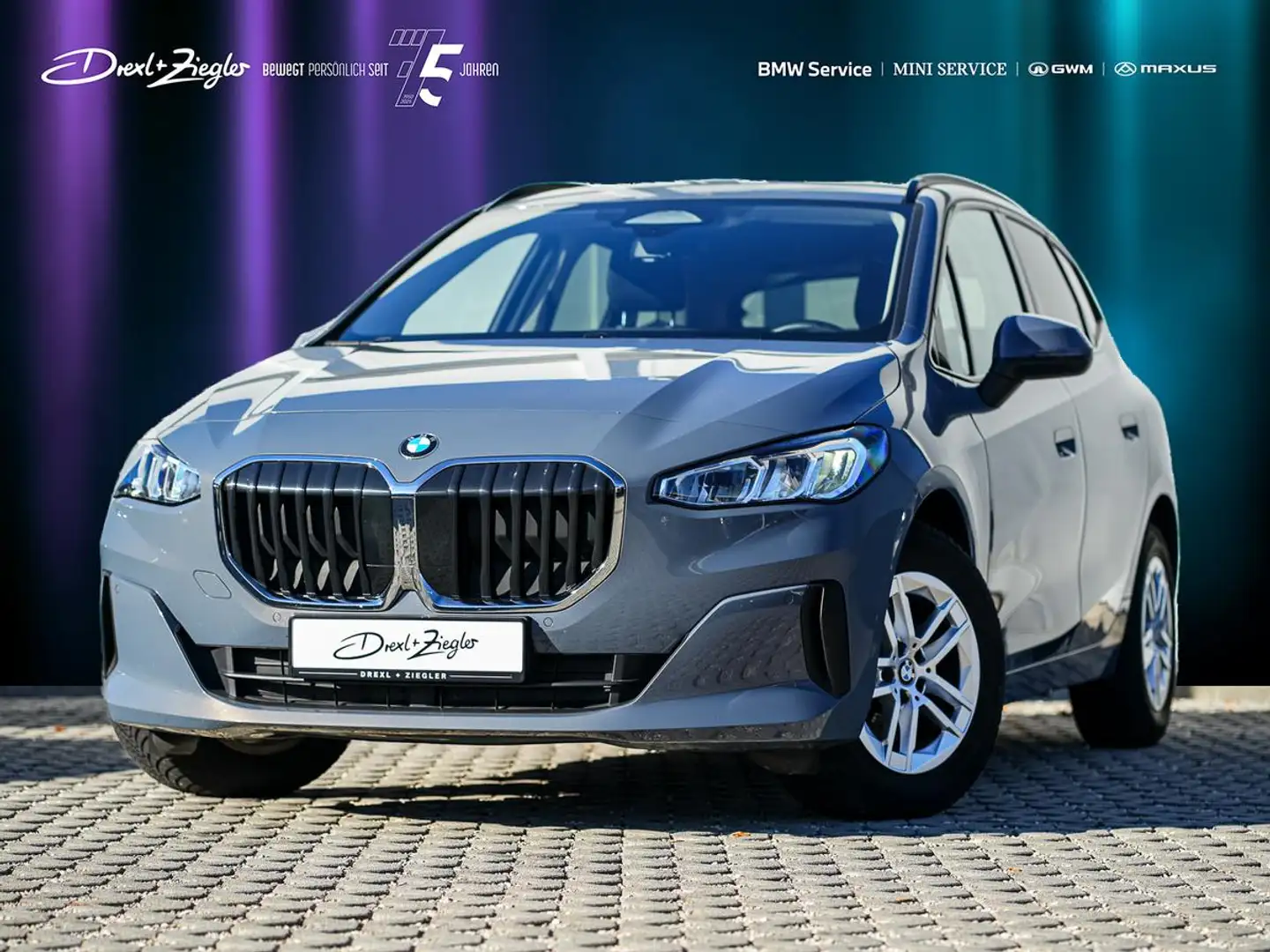 BMW 218 218i Active Tourer Travel GSD AHK LKH RFK M Dach Grijs - 1
