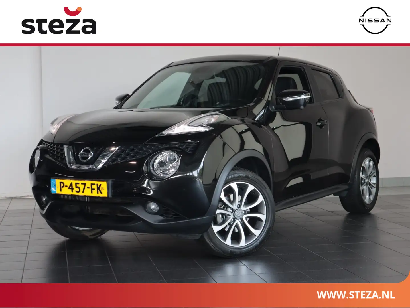 Nissan Juke 1.2 DIG-T S/S Tekna | Panoramadak | Lederen bekled Zwart - 1