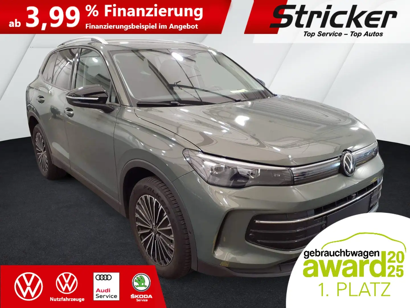 Volkswagen Tiguan GOAL 2.0TDI DSG 352,-ohne Anzahlung Navi AHK Kame Grün - 2
