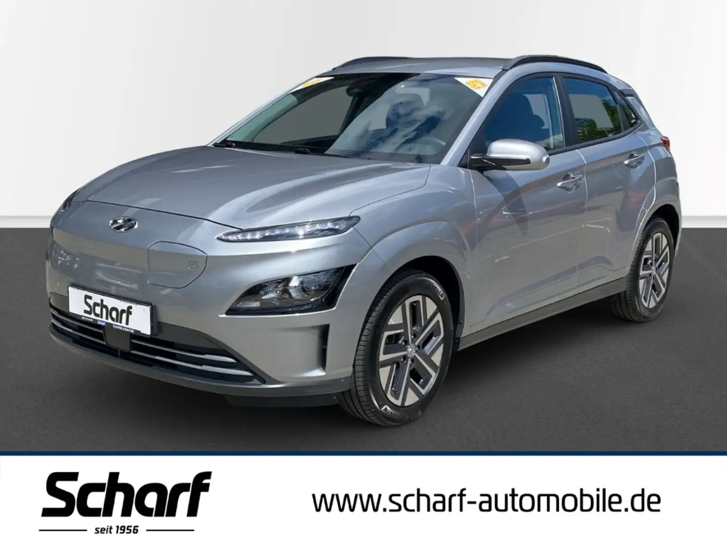 Hyundai KONA EV Select ACC AC/A SHZ PDC Rü.CAM DAB LHZ Zilver - 1