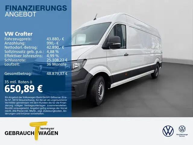 Volkswagen Crafter Kasten 35 MJ 2025 AHK GJR Doppelsitzbank