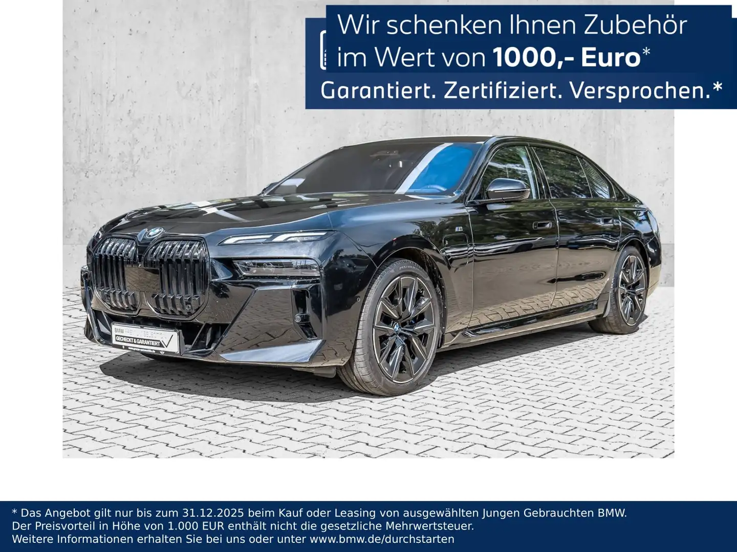 BMW 750 e xDrive M Sport HUD PANO ACC 360°KAM RFK LM Schwarz - 1