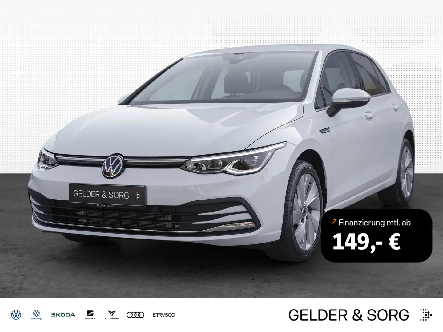 Volkswagen Golf Style 2.0 TDI DSG ACC*NAV*LED*CONNECT*MEMOR Білий - 1