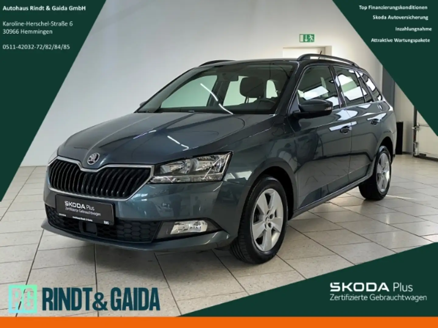 Skoda Fabia Combi 1.0 Ambition SHZ Freisprech Klima Grau - 1