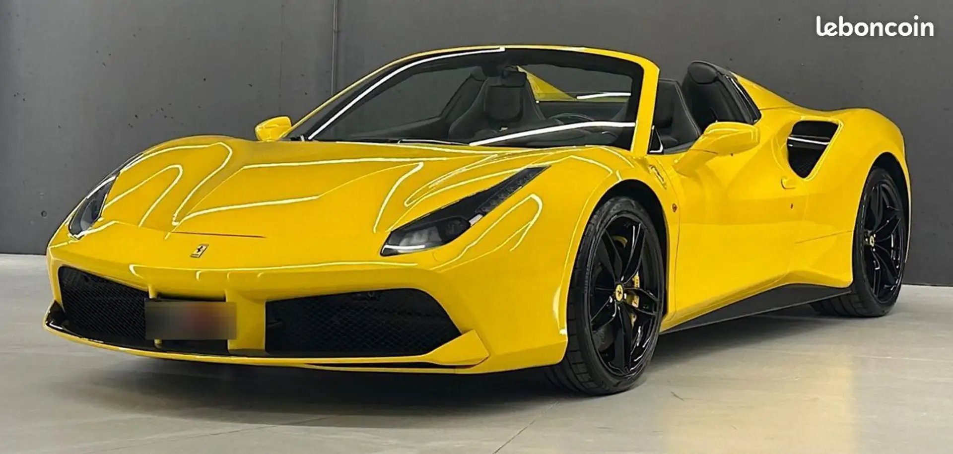 Ferrari 488 SPIDER V8 3.9T 670ch Pack Carbone Ext-Int Sièges D Jaune - 1