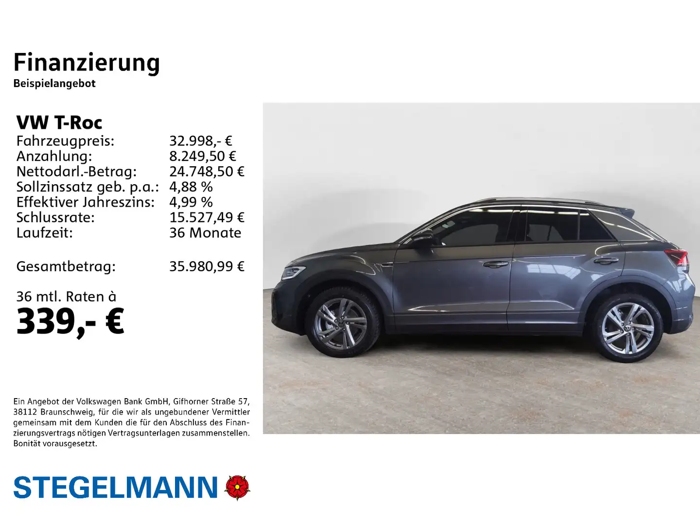 Volkswagen T-Roc 1.5 TSI DSG R-Line Grijs - 2