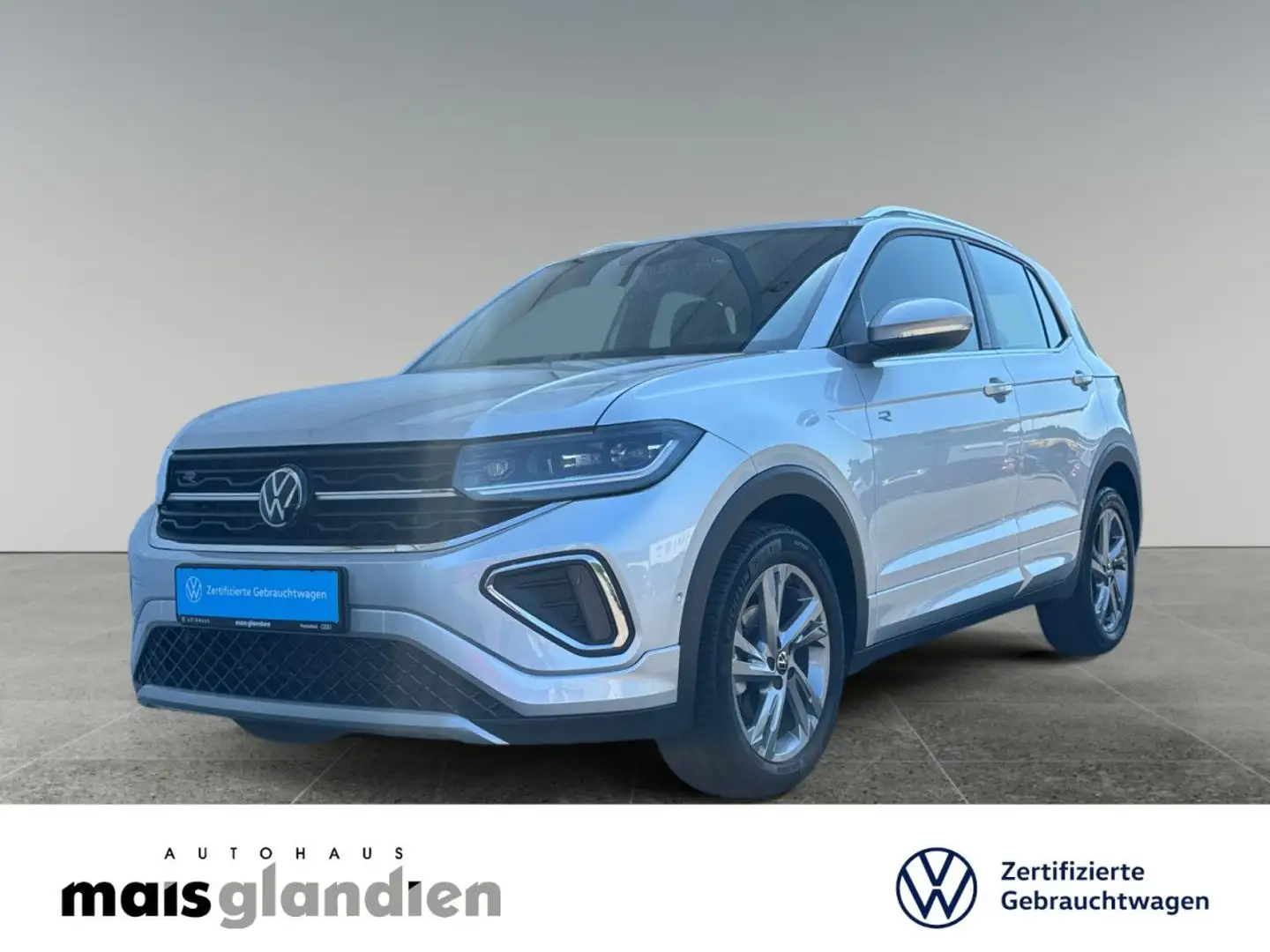 Volkswagen T-Cross 1.5 TSI R-Line DSG AHK Kamera ACC Navi LED Argent - 2