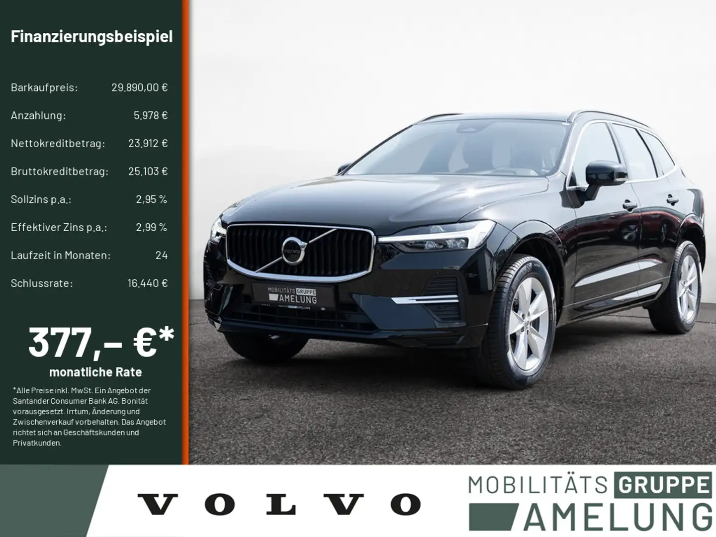 Volvo XC60 B4 Core KLIMA NAVI FACEL. LED KAMERA AHK Zwart - 1