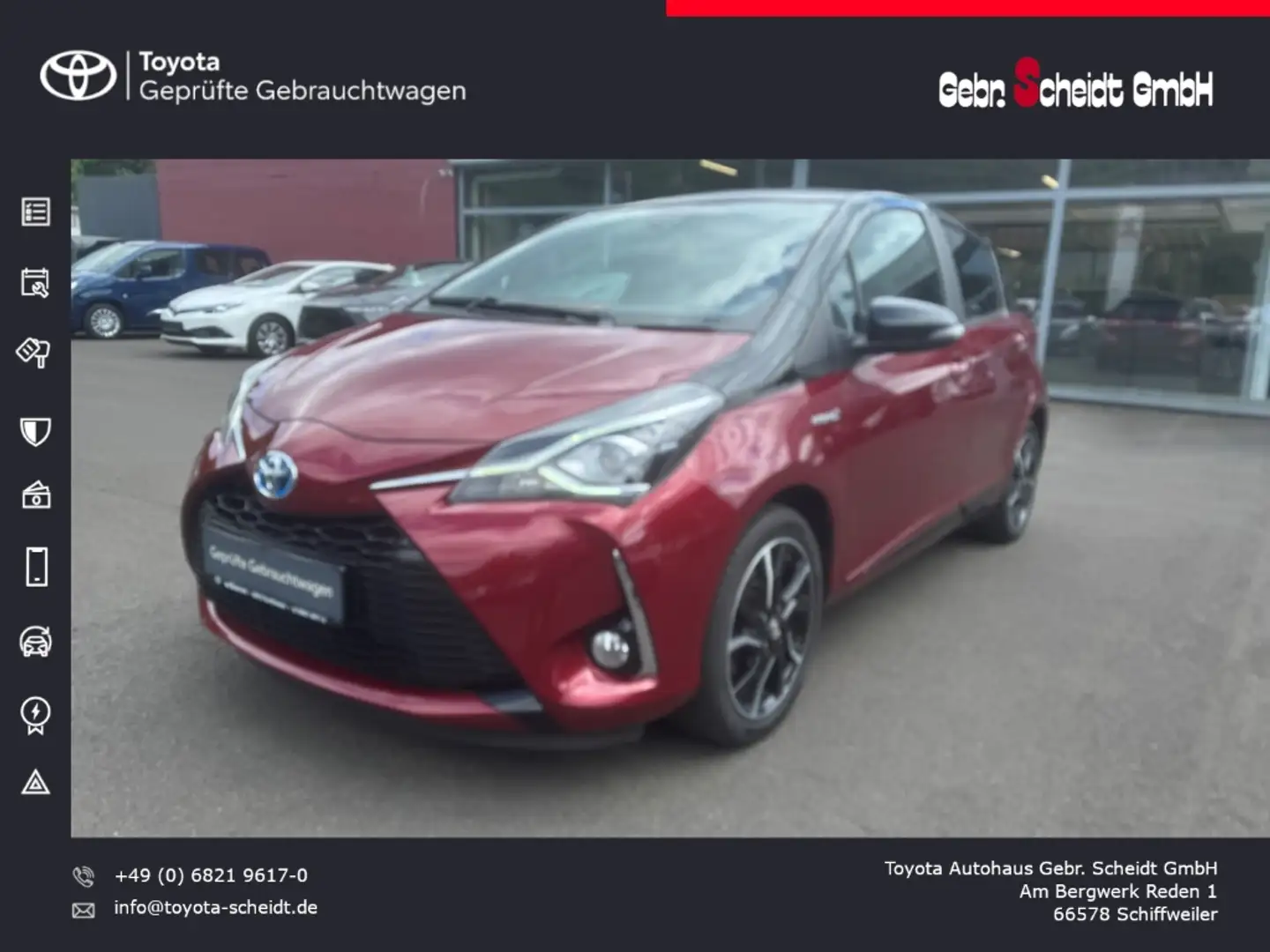 Toyota Yaris Hybrid Style Selection 1.5 Dual-VVT-i Bluetooth Kl Rot - 1