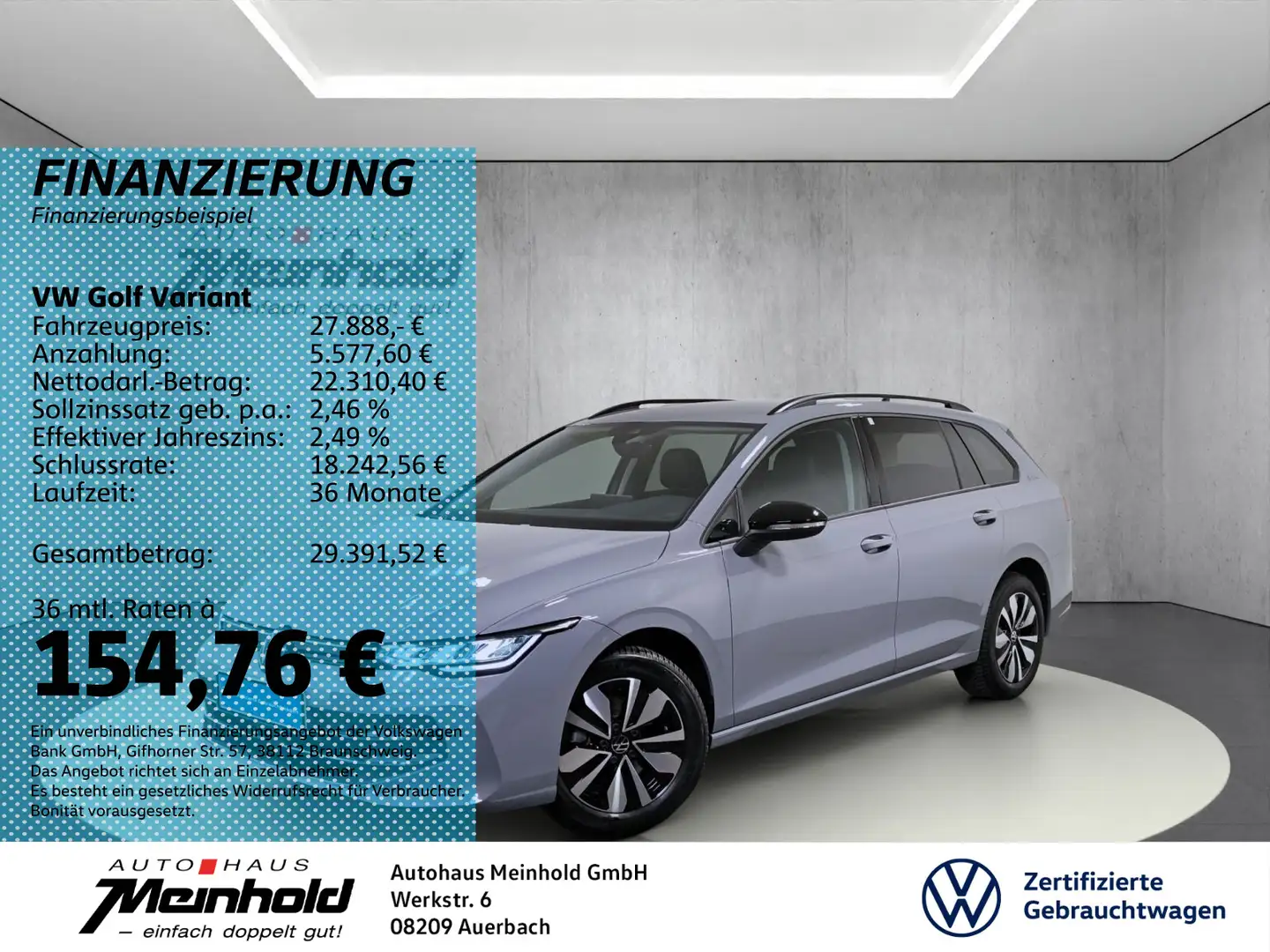 Volkswagen Golf Variant 1.5 TSI Goal, AHK, Navi, ACC Grau - 1
