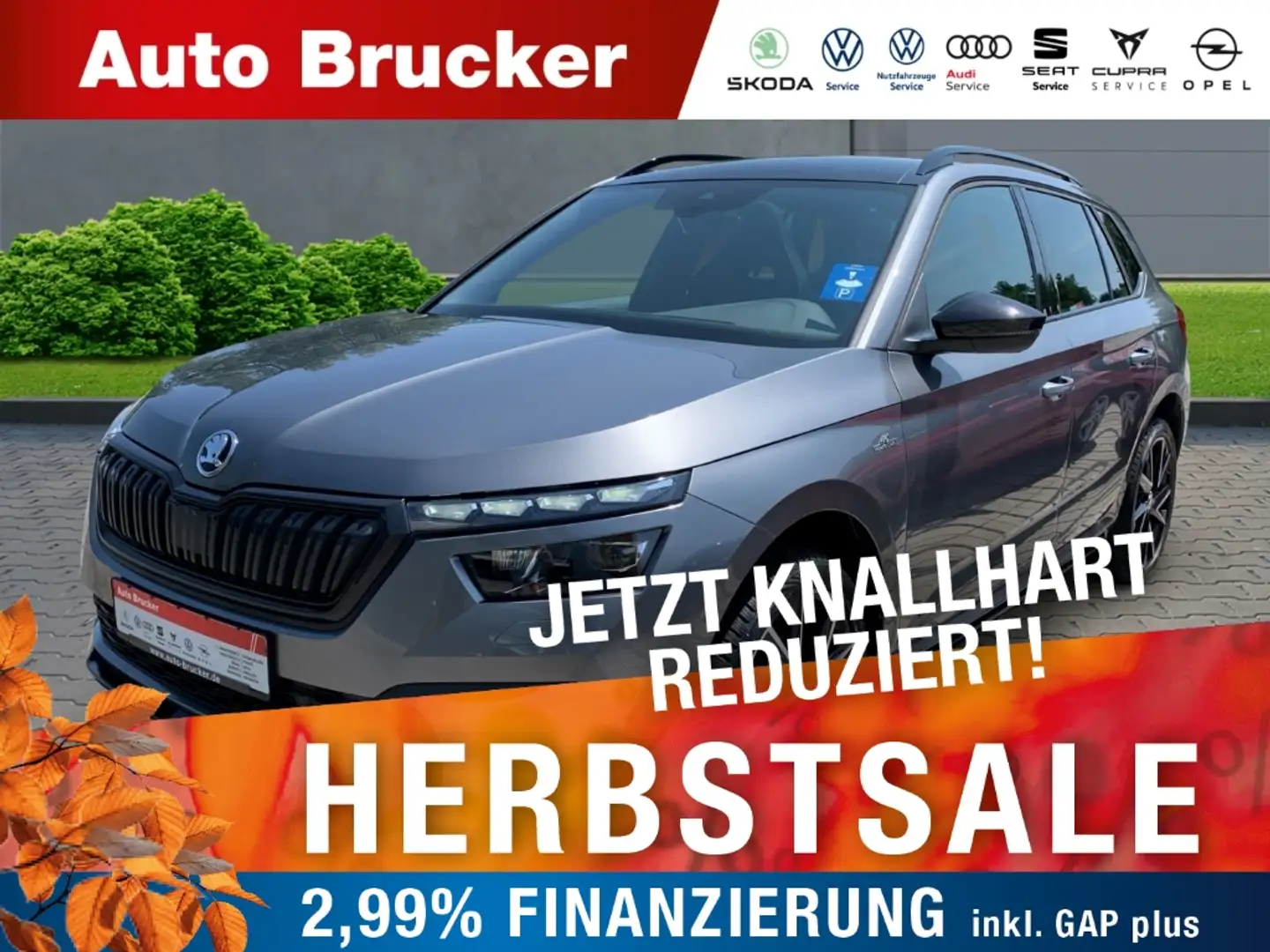Skoda Kamiq Monte Carlo 1.0 TSI+Alufelgen+Klimaautomatik+Tempo Grau - 1