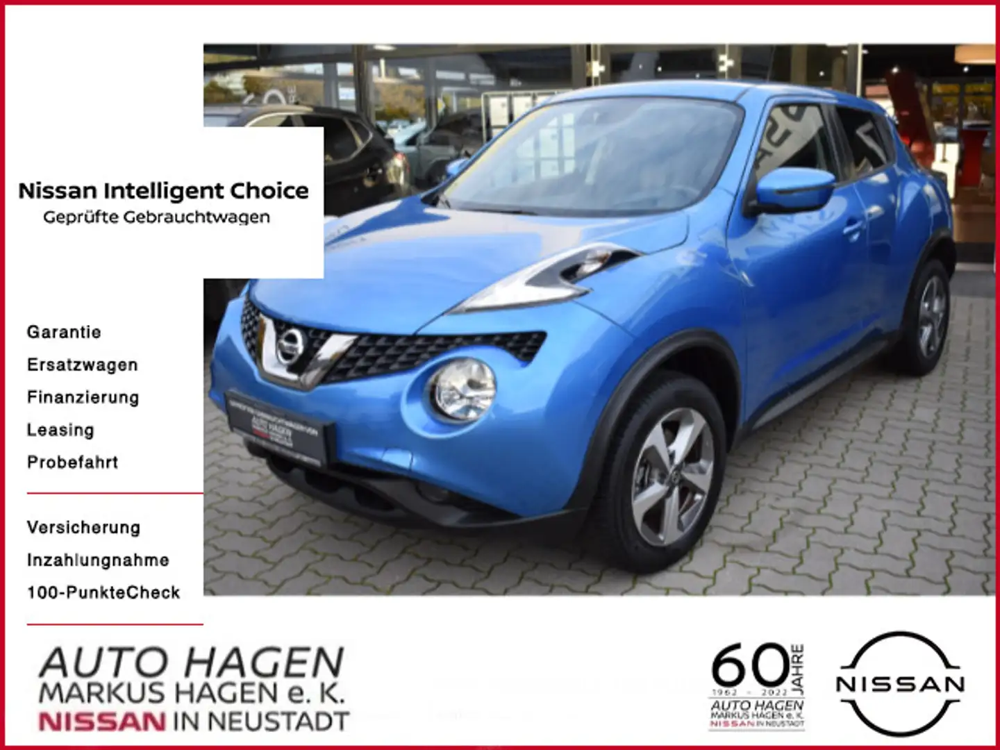 Nissan Juke 1.6 Acenta 4x2 Automatik Navi Ganzjahresrei Blau - 1