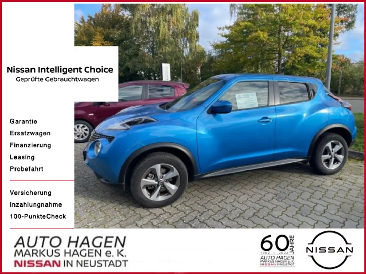 Nissan Juke 1.6 Acenta 4x2 Automatik Navi Ganzjahresrei Blau - 1