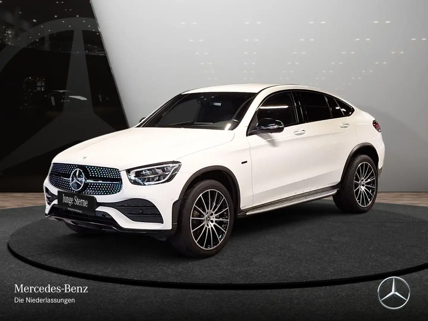 Mercedes-Benz GLC 300 e Coupé 4M AMG+NIGHT+360+AHK+LED+SPUR+9G Weiß - 2