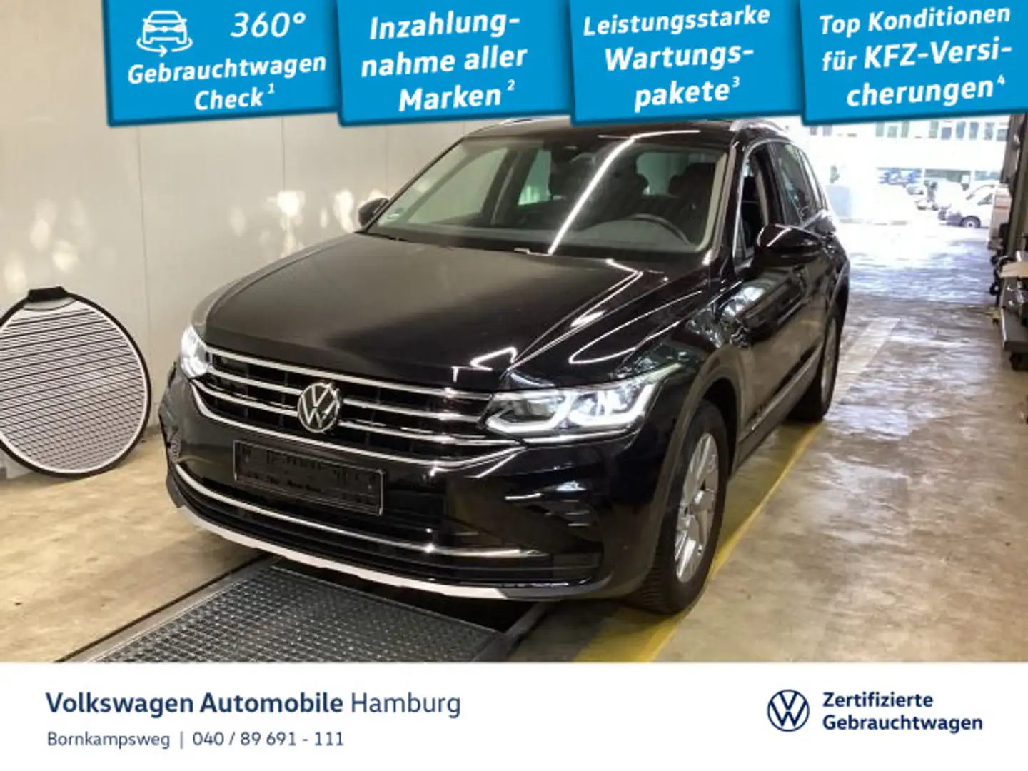 Volkswagen Tiguan 1.4 TSI e Elegance DSG Navi LED Sitzhzg Schwarz - 1