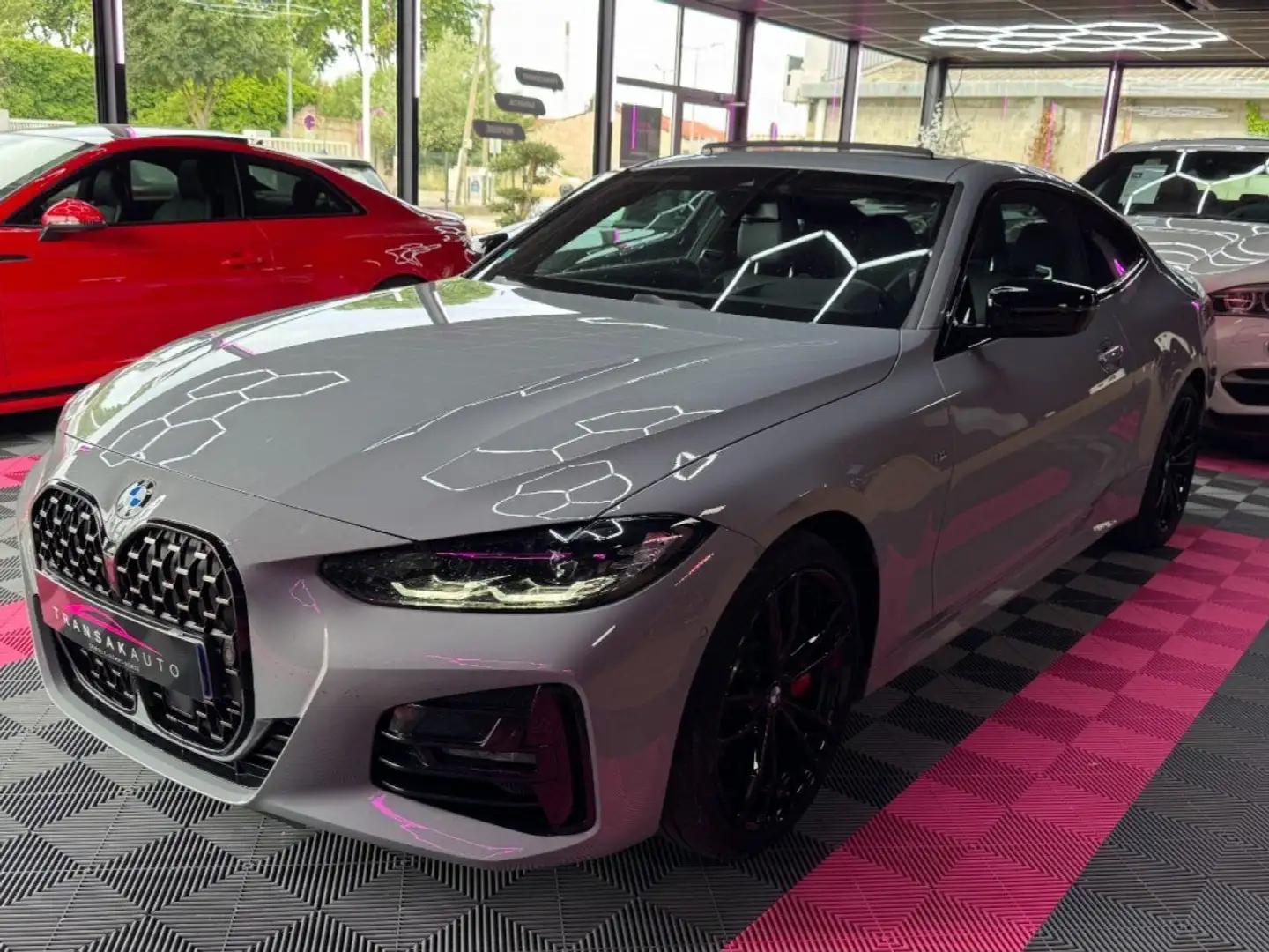 BMW 430 SERIE COUPE G22 430d xDrive 286 ch M Sport Pro ~ Toit ouvrant ~ Sièges électriques ~ Régulateur adaptatif ~ Caméra Gris - 2